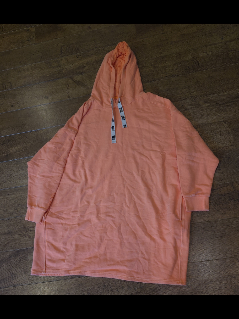UGG ADERYN HOODIE DRESS SHERBET ORANGE COTTON POCKETS OVERSIZED STRETCH SIZE 1x